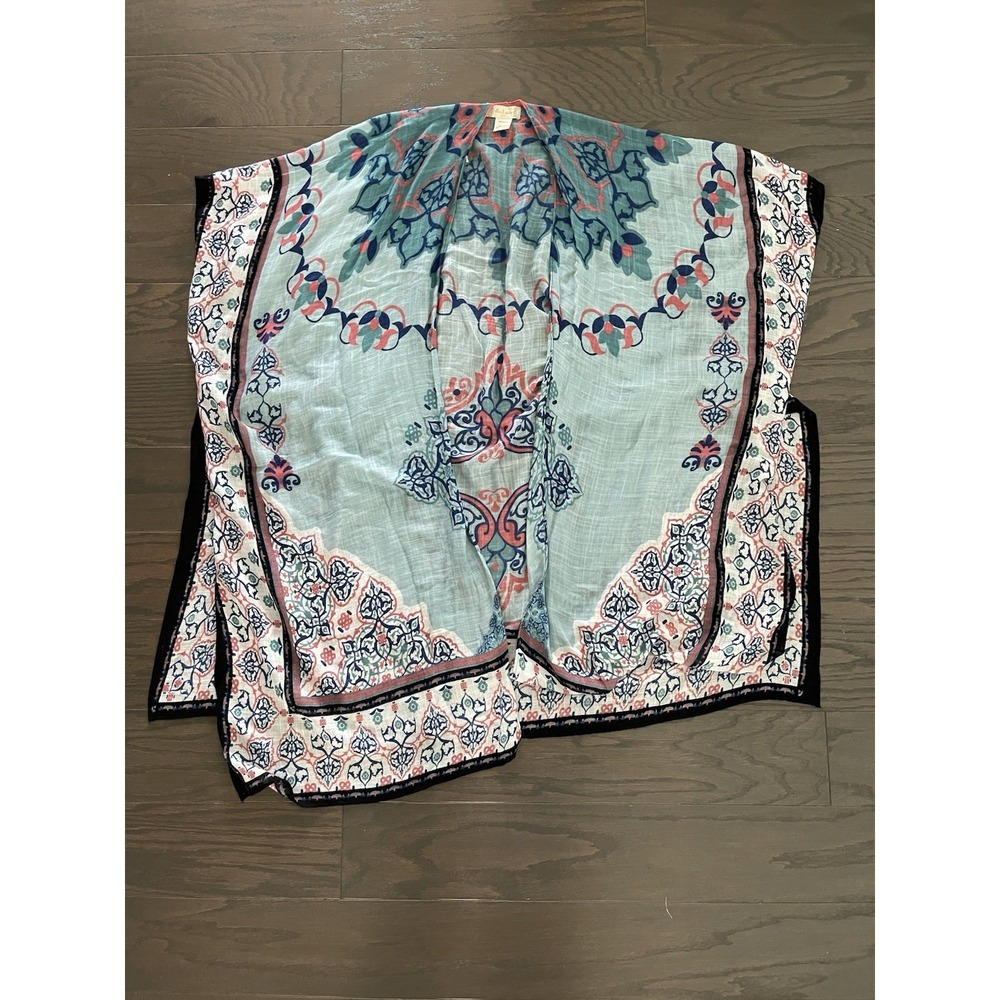 Altar'd State Women's Floral Boho Long‎ Kimono Duster Cover-Up One Size